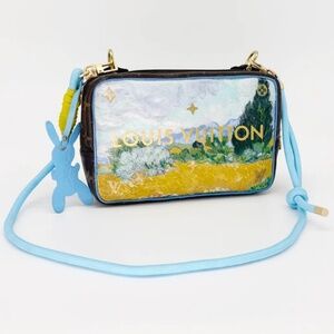 Bespoke HAND painted Louis Vuitton trousse 23 handbag purse crossbody